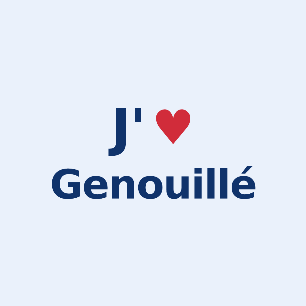 Sticker personnalisé Genouillé — design J'aime Genouillé