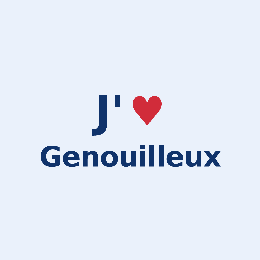 Sticker personnalisé Genouilleux — design J'aime Genouilleux
