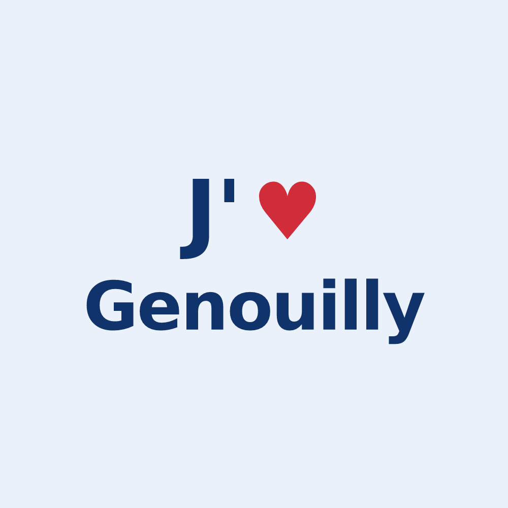 Sticker personnalisé Genouilly — design J'aime Genouilly