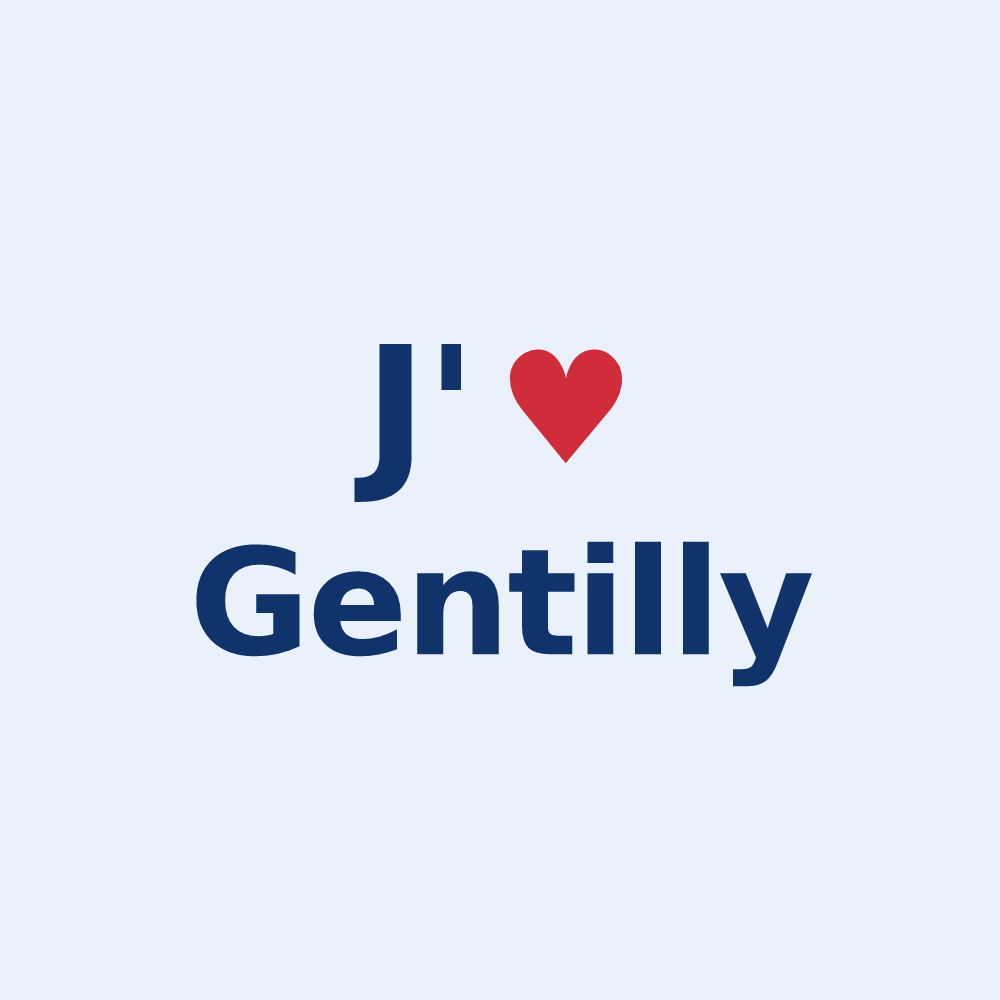 Sticker personnalisé Gentilly — design J'aime Gentilly