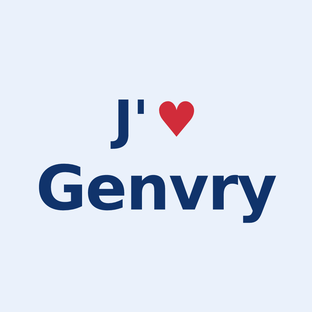 Sticker personnalisé Genvry — design J'aime Genvry