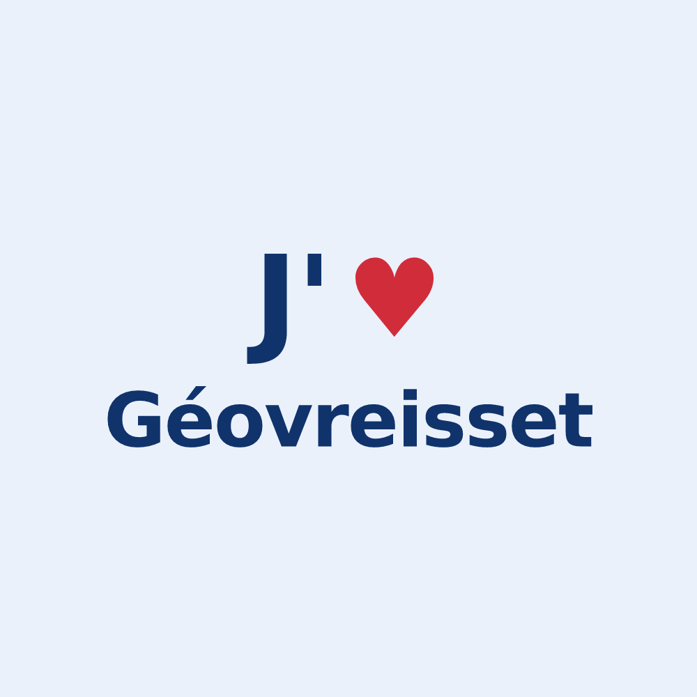 Sticker personnalisé Géovreisset — design J'aime Géovreisset