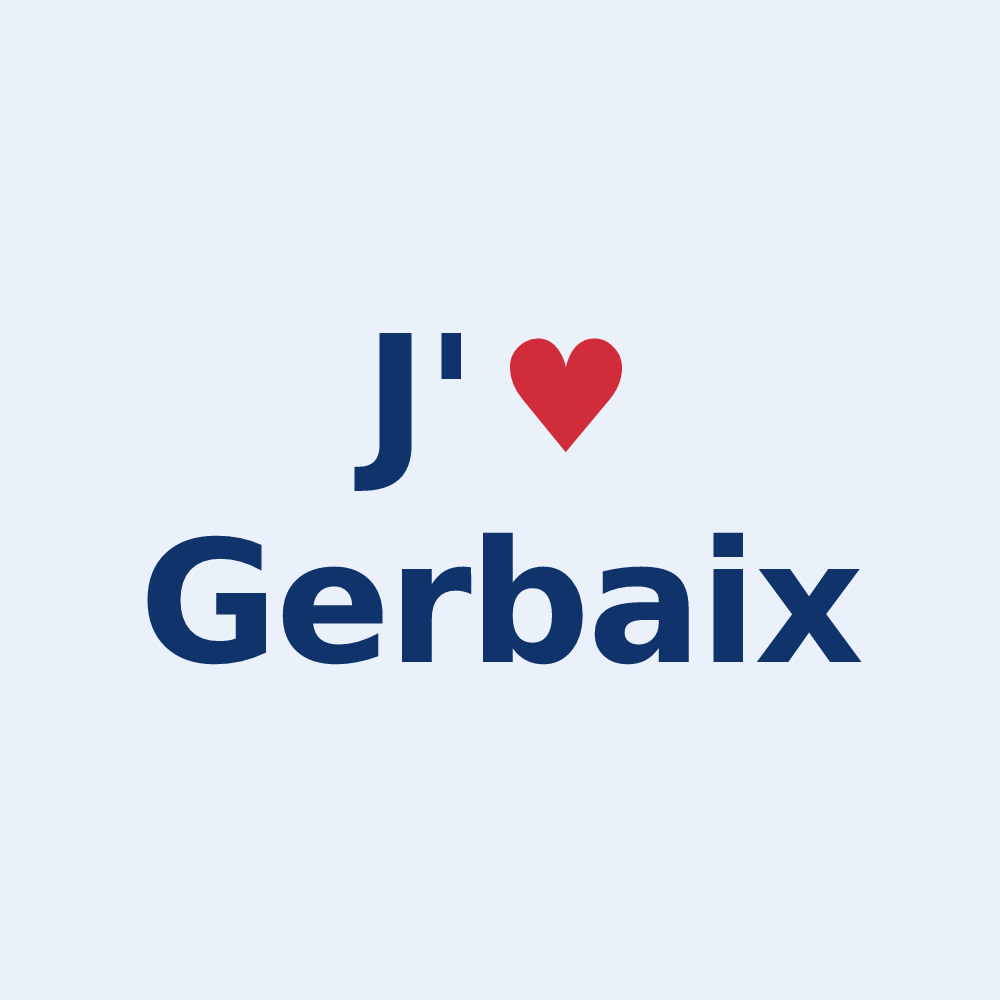 Sticker personnalisé Gerbaix — design J'aime Gerbaix