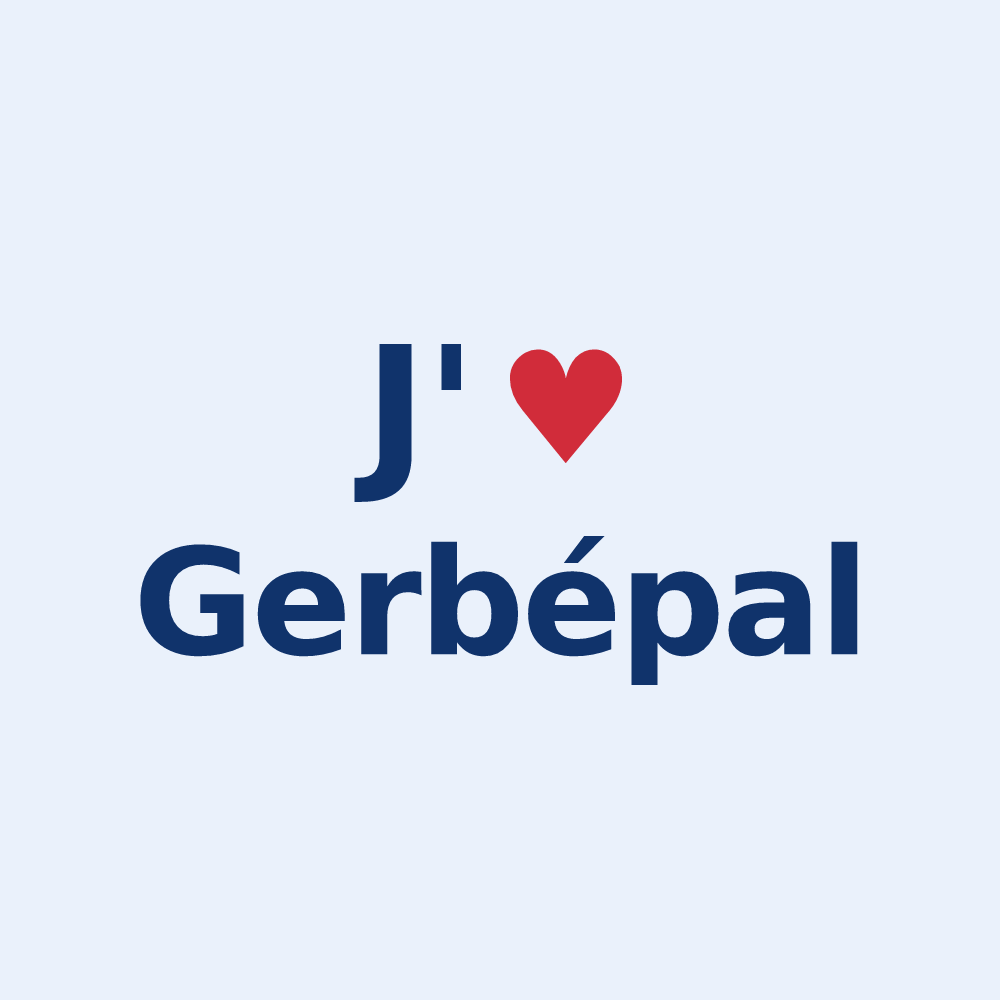 Sticker personnalisé Gerbépal — design J'aime Gerbépal