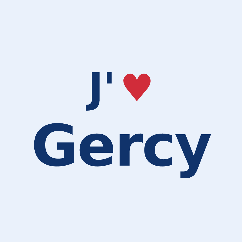 Sticker personnalisé Gercy — design J'aime Gercy