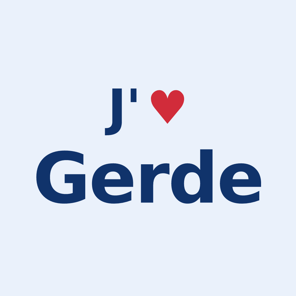 Sticker personnalisé Gerde — design « J'aime Gerde » imprimé sur le sticker
