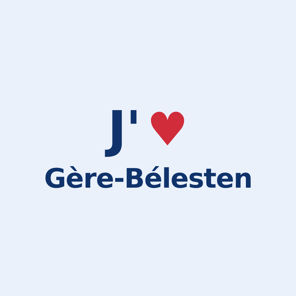 Sticker personnalisé Gère-Bélesten — design J'aime Gère-Bélesten