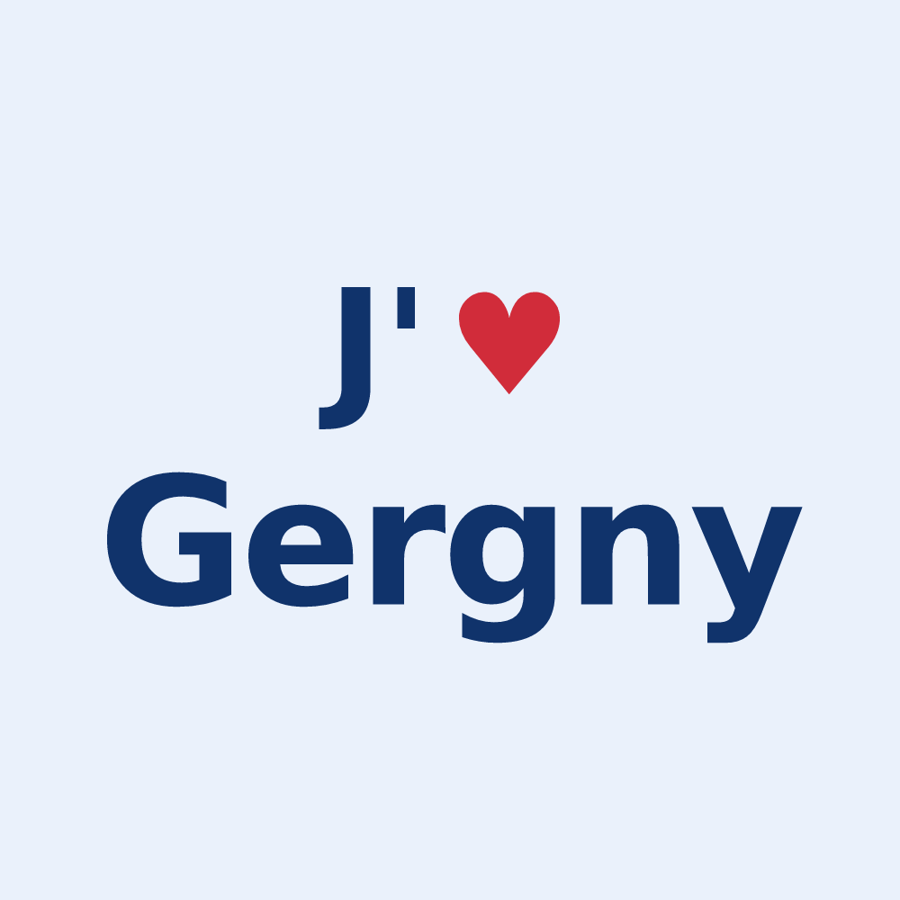 Sticker personnalisé Gergny — design J'aime Gergny