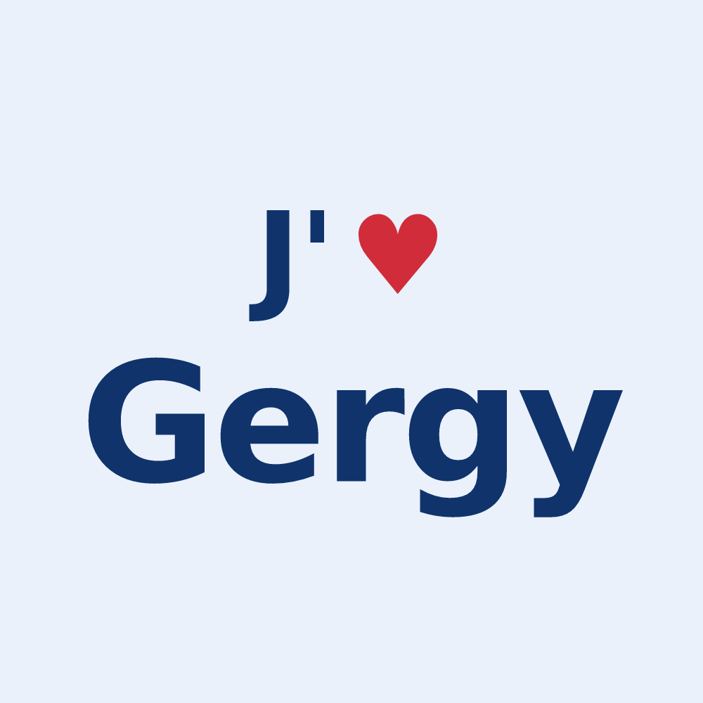 Sticker personnalisé Gergy — design J'aime Gergy
