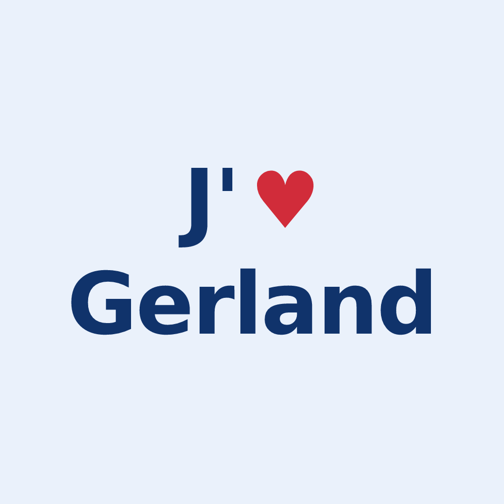 Sticker personnalisé Gerland — design J'aime Gerland
