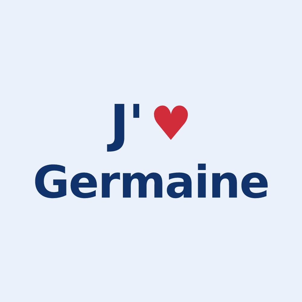 Sticker personnalisé Germaine — design J'aime Germaine