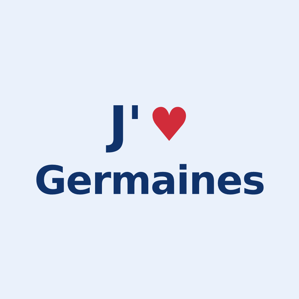 Sticker personnalisé Germaines — design J'aime Germaines