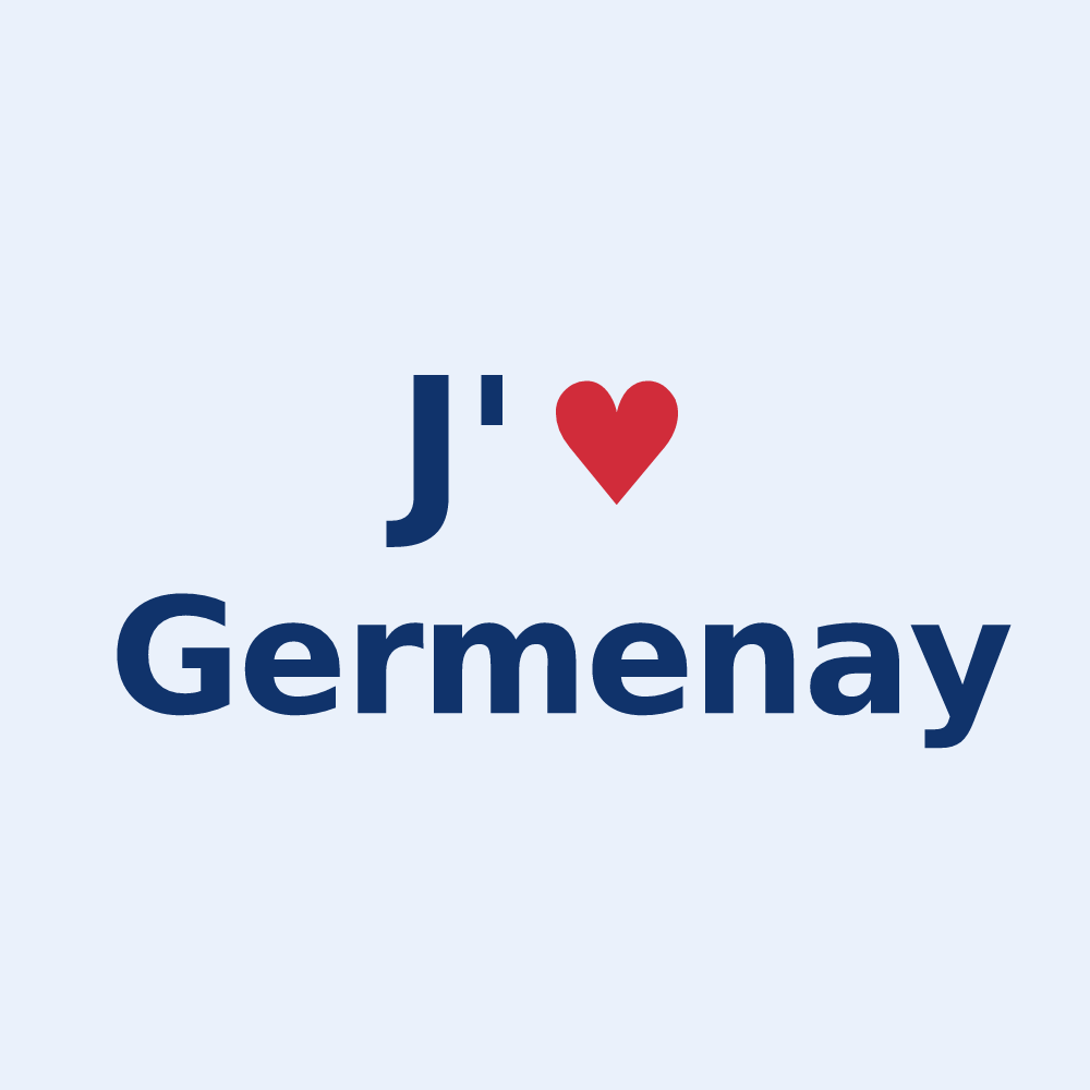 Sticker personnalisé Germenay — design J'aime Germenay