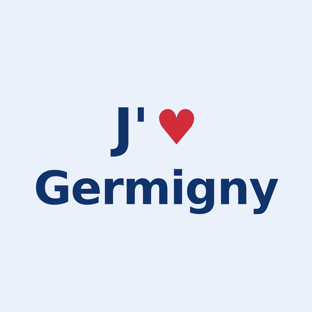 Sticker personnalisé Germigny — design J'aime Germigny
