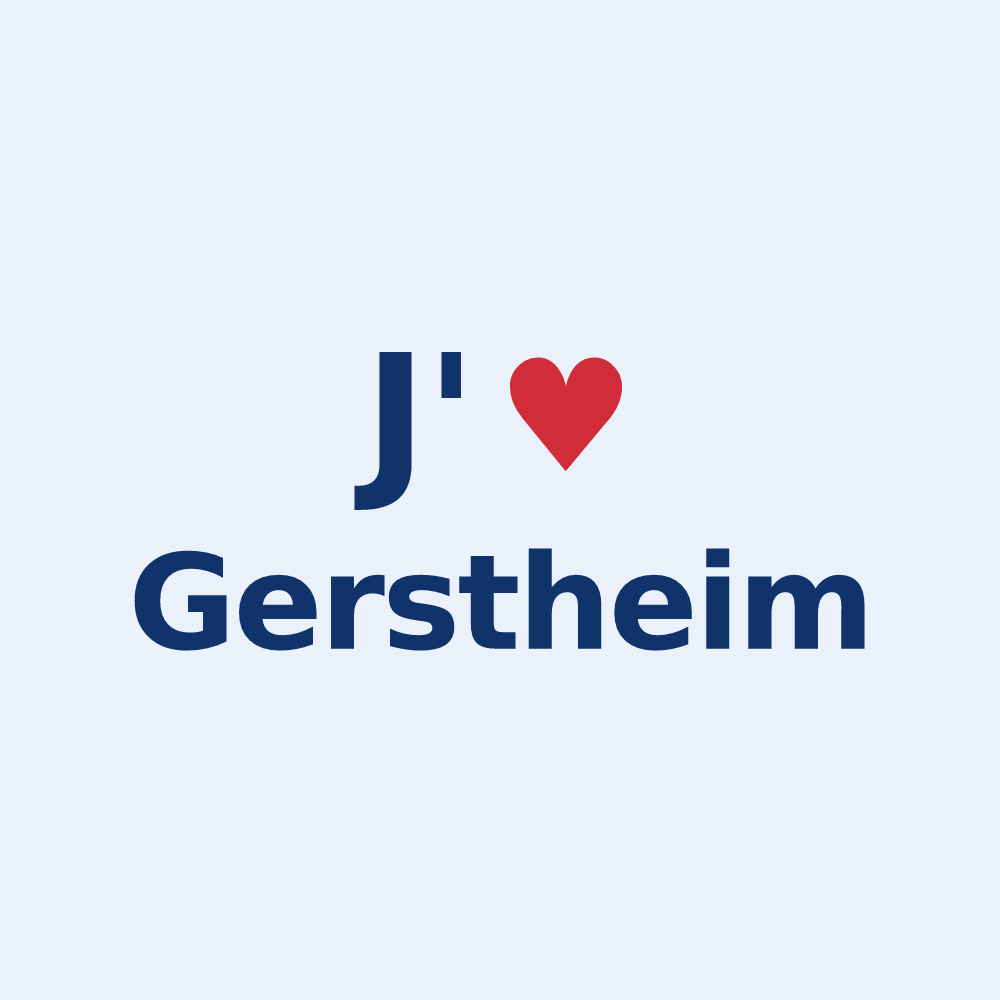 Sticker personnalisé Gerstheim — design J'aime Gerstheim