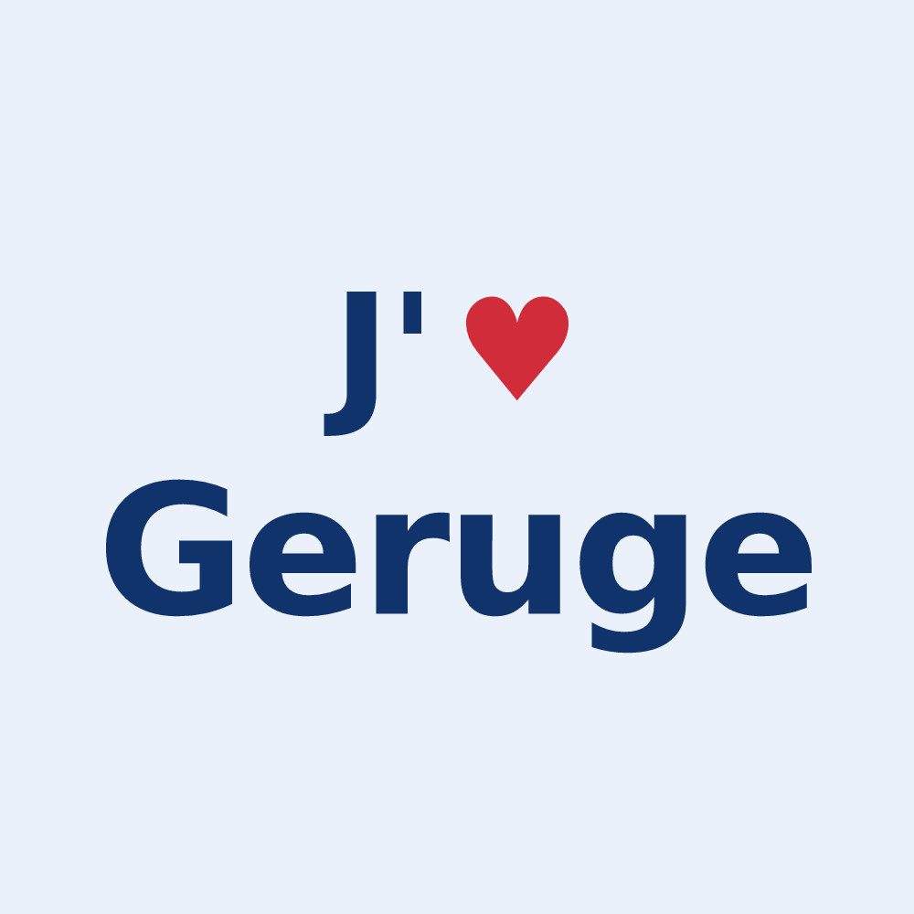 Sticker personnalisé Geruge — design J'aime Geruge