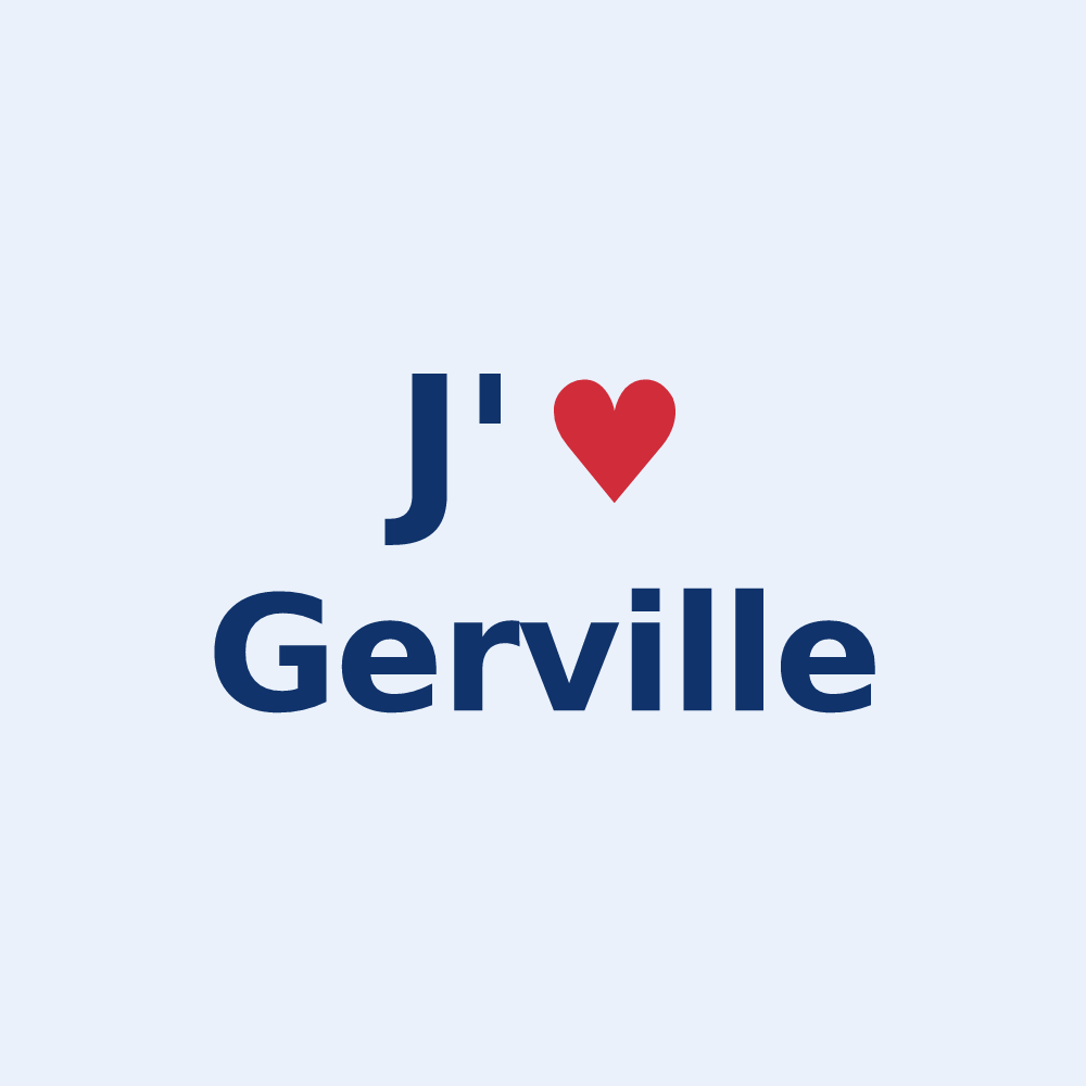 Sticker personnalisé Gerville — design J'aime Gerville