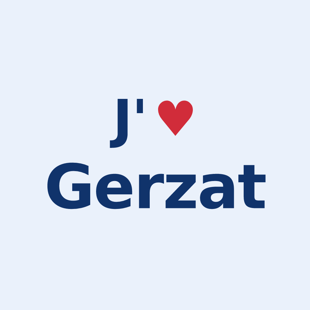 Sticker personnalisé Gerzat — design J'aime Gerzat