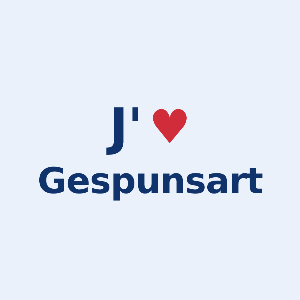 Sticker personnalisé Gespunsart — design J'aime Gespunsart