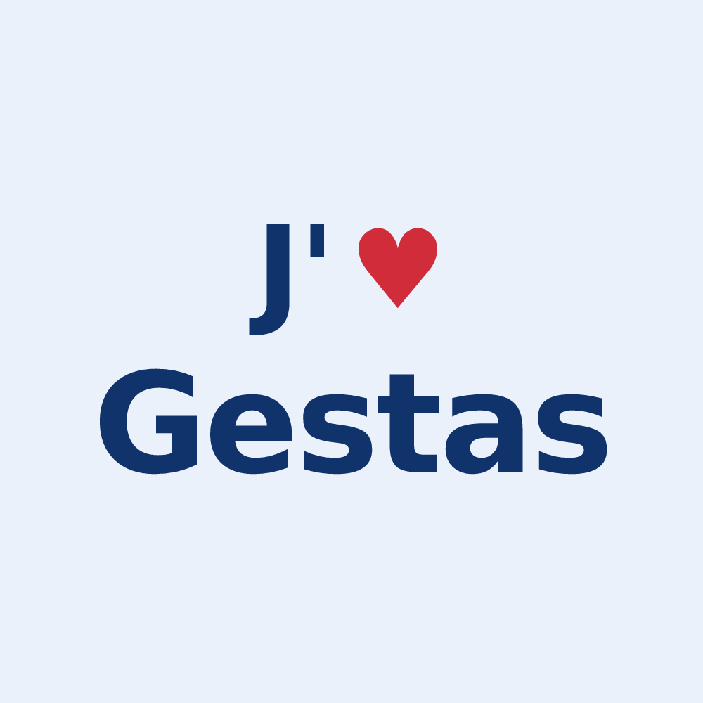 Sticker personnalisé Gestas — design J'aime Gestas