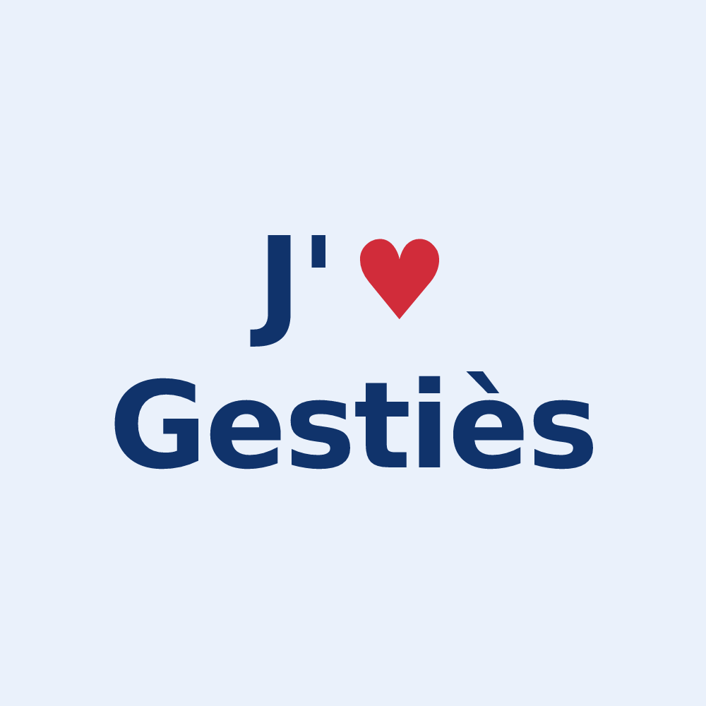 Sticker personnalisé Gestiès — design J'aime Gestiès