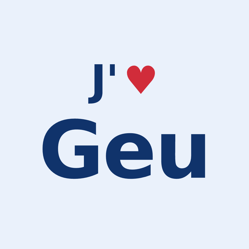Sticker personnalisé Geu — design J'aime Geu