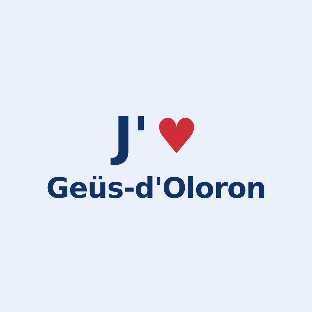 Sticker personnalisé Geüs-d'Oloron — design J'aime Geüs-d'Oloron