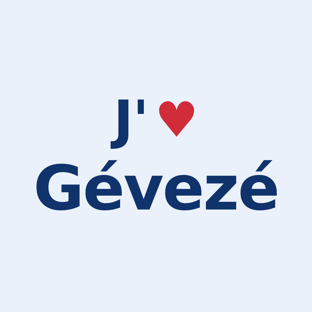 Sticker personnalisé Gévezé — design J'aime Gévezé
