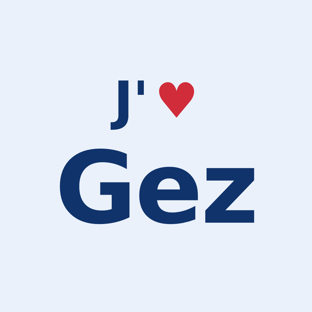 Sticker personnalisé Gez — design J'aime Gez