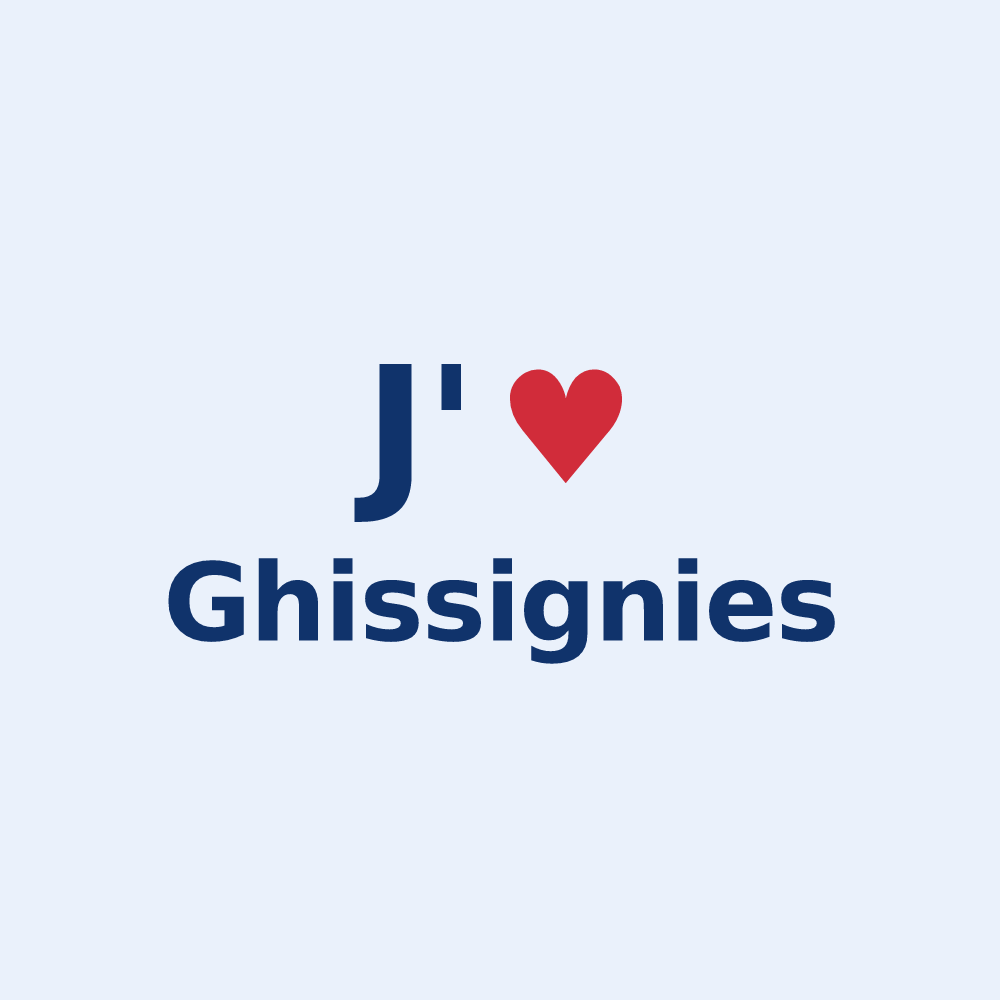 Sticker personnalisé Ghissignies — design J'aime Ghissignies