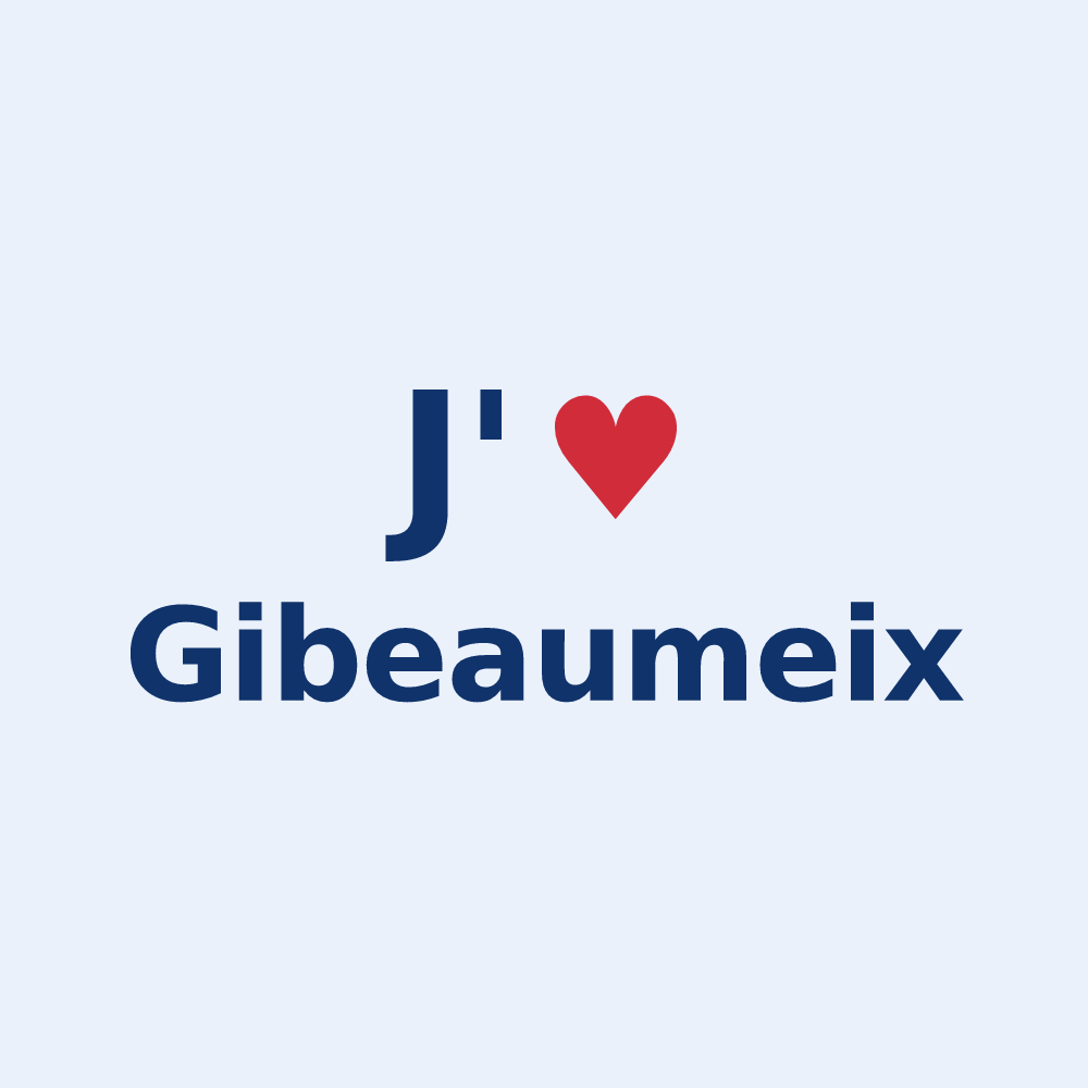 Sticker personnalisé Gibeaumeix — design J'aime Gibeaumeix