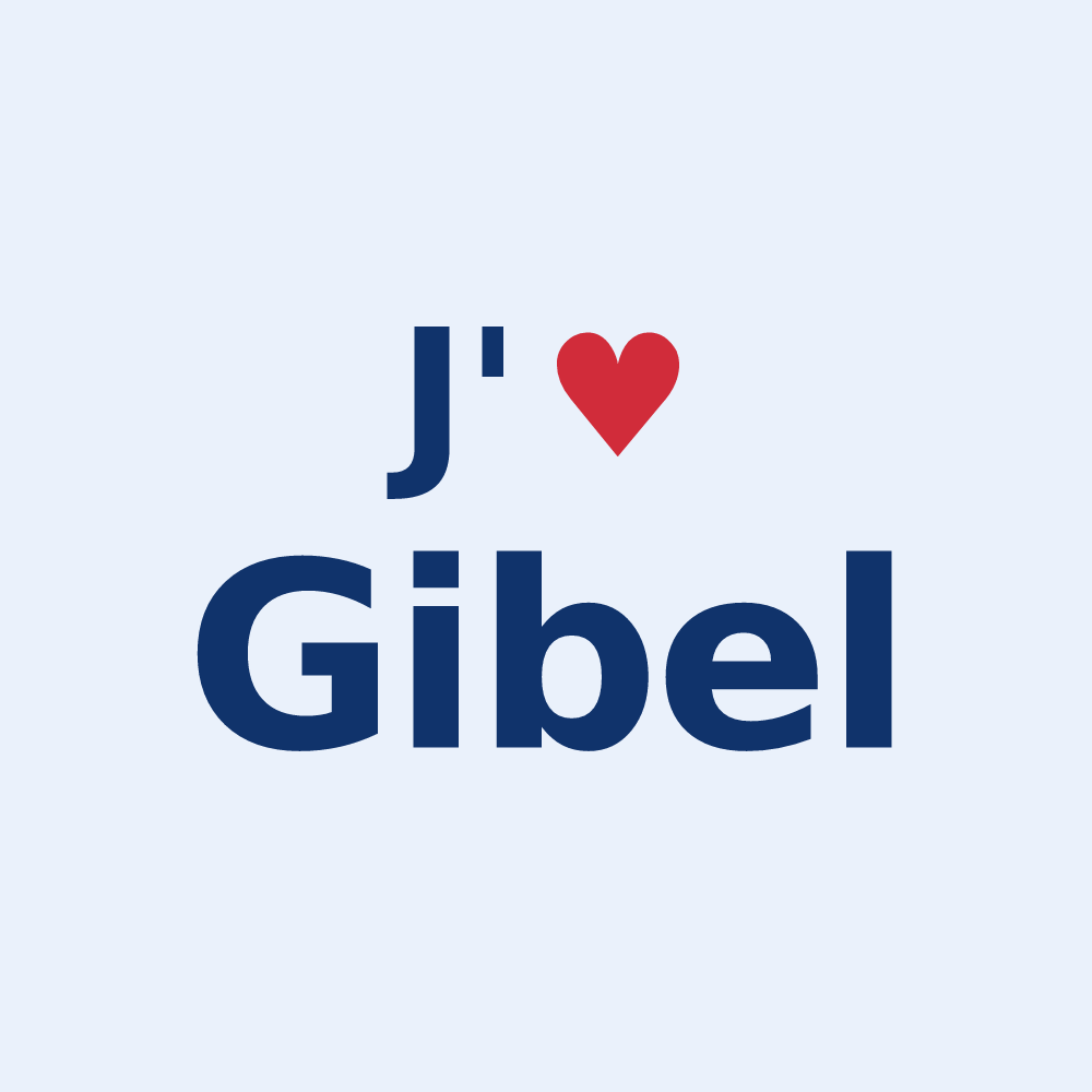 Sticker personnalisé Gibel — design J'aime Gibel