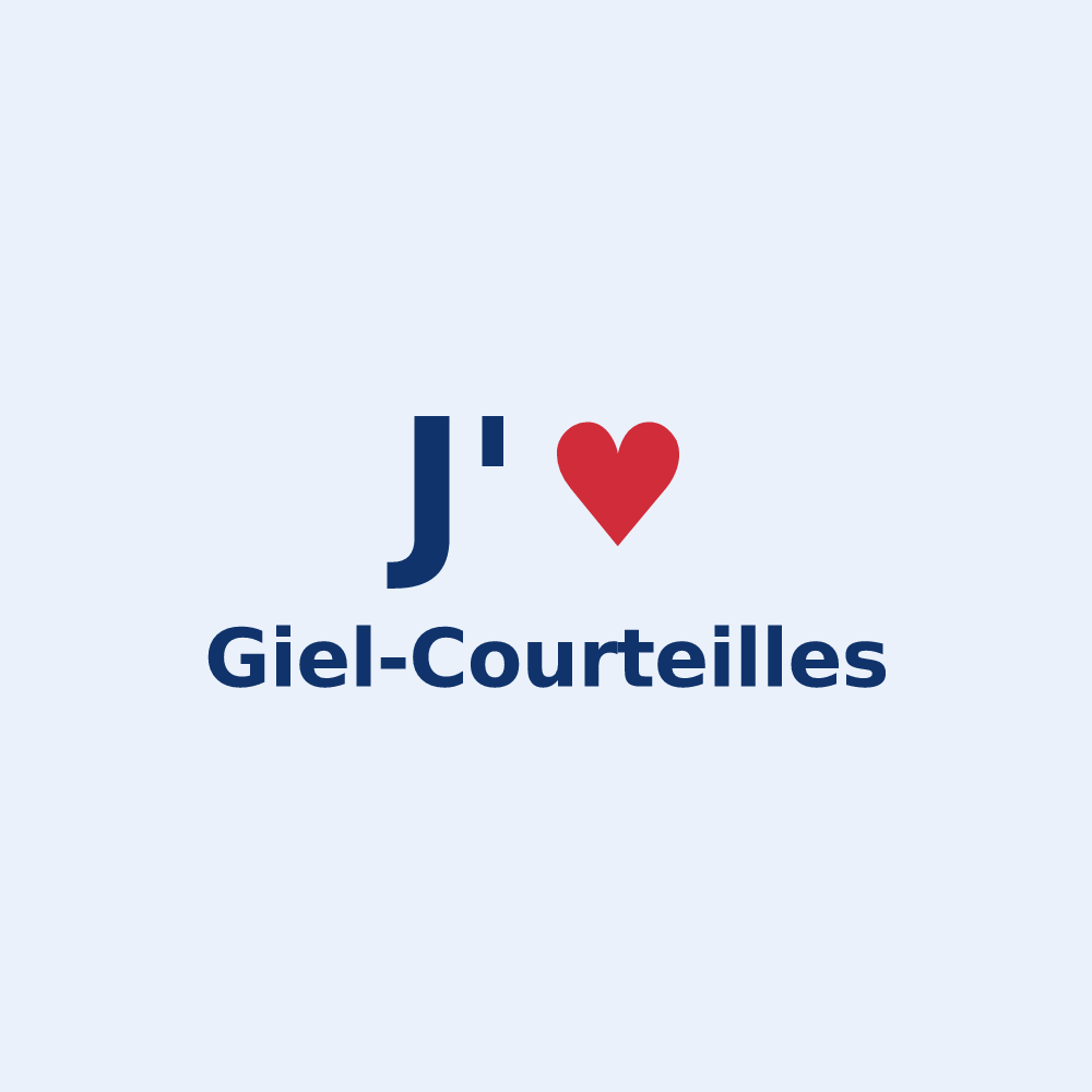 Sticker personnalisé Giel-Courteilles — design J'aime Giel-Courteilles