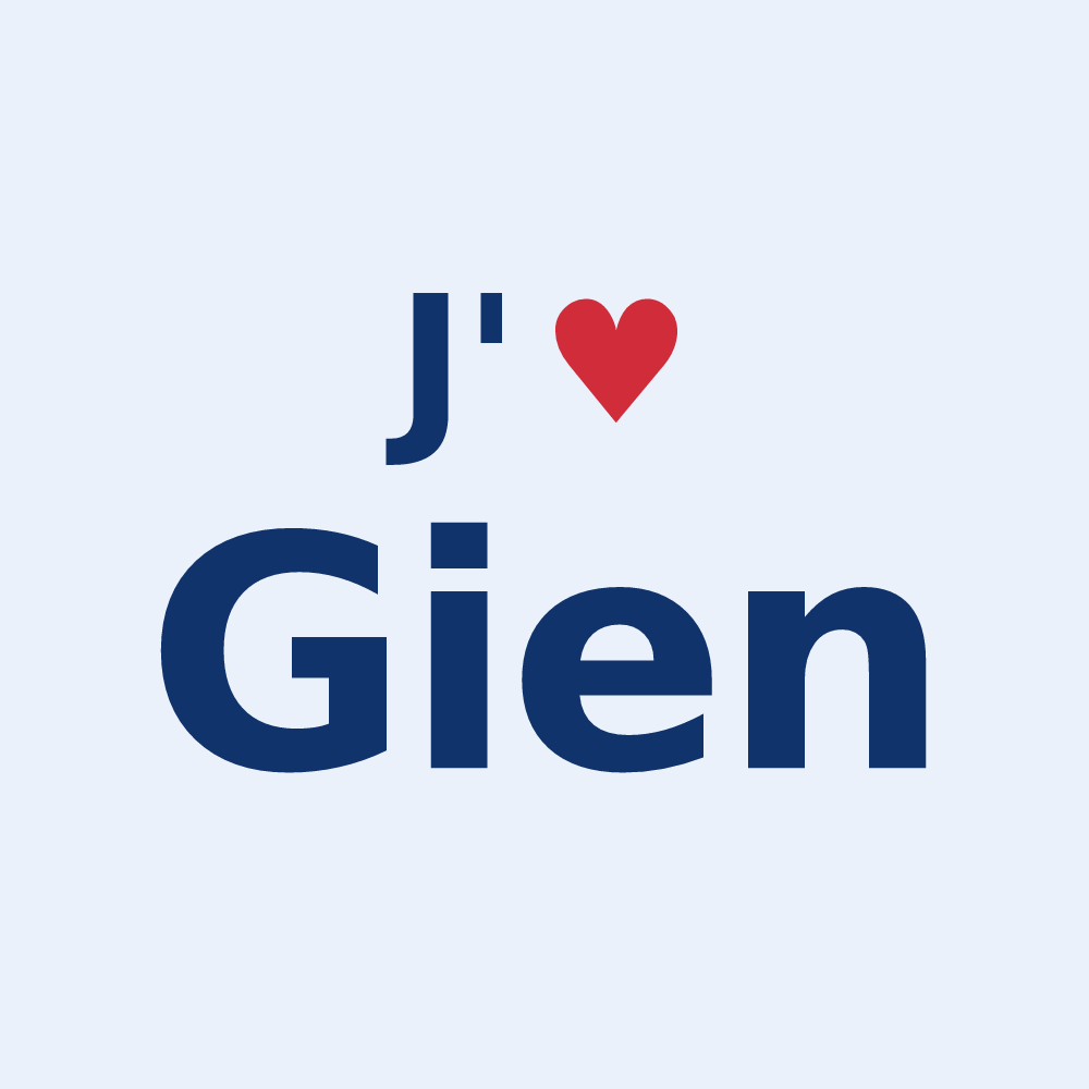 Sticker personnalisé Gien — design J'aime Gien