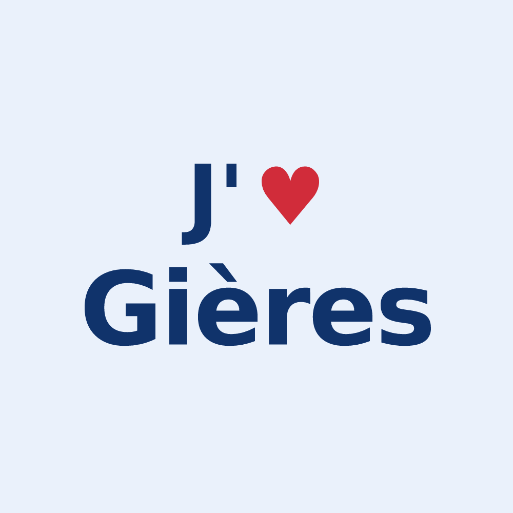 Sticker personnalisé Gières — design J'aime Gières
