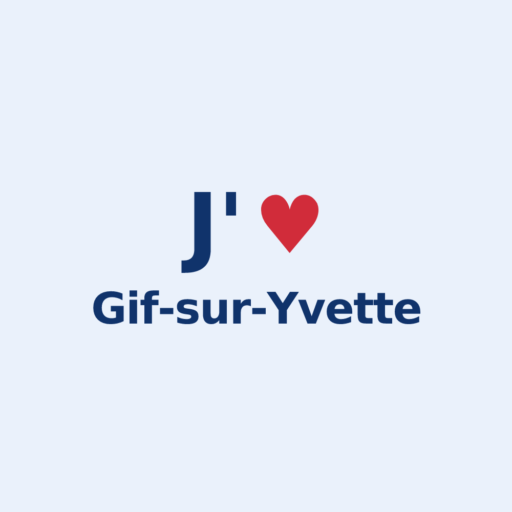 Sticker personnalisé Gif-sur-Yvette — design J'aime Gif-sur-Yvette