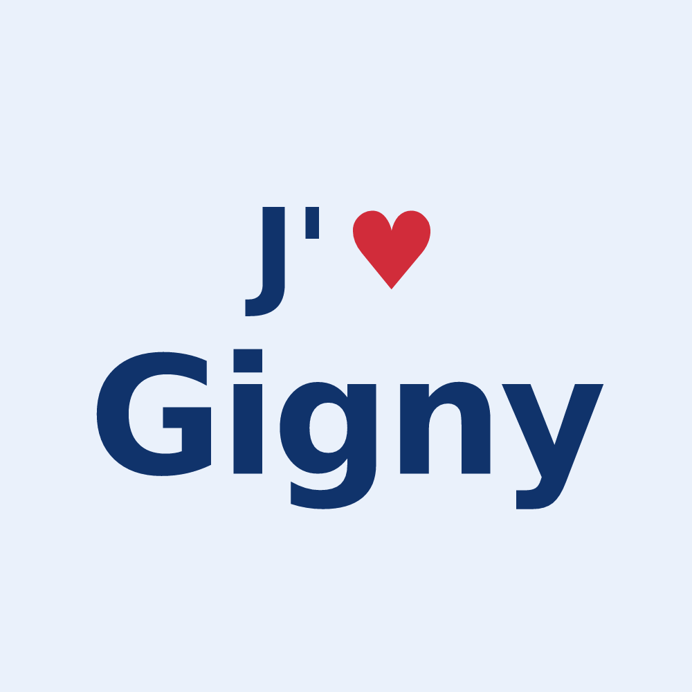 Sticker personnalisé Gigny — design J'aime Gigny