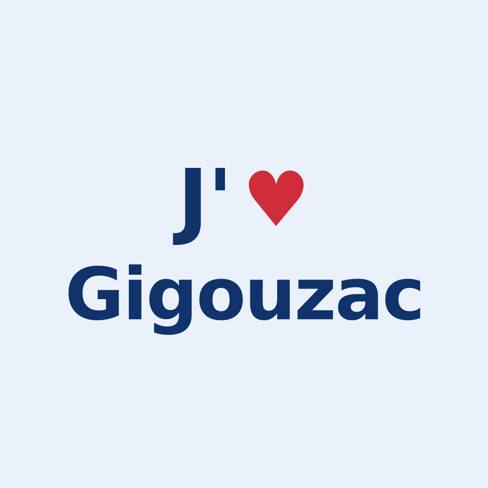 Sticker personnalisé Gigouzac — design J'aime Gigouzac