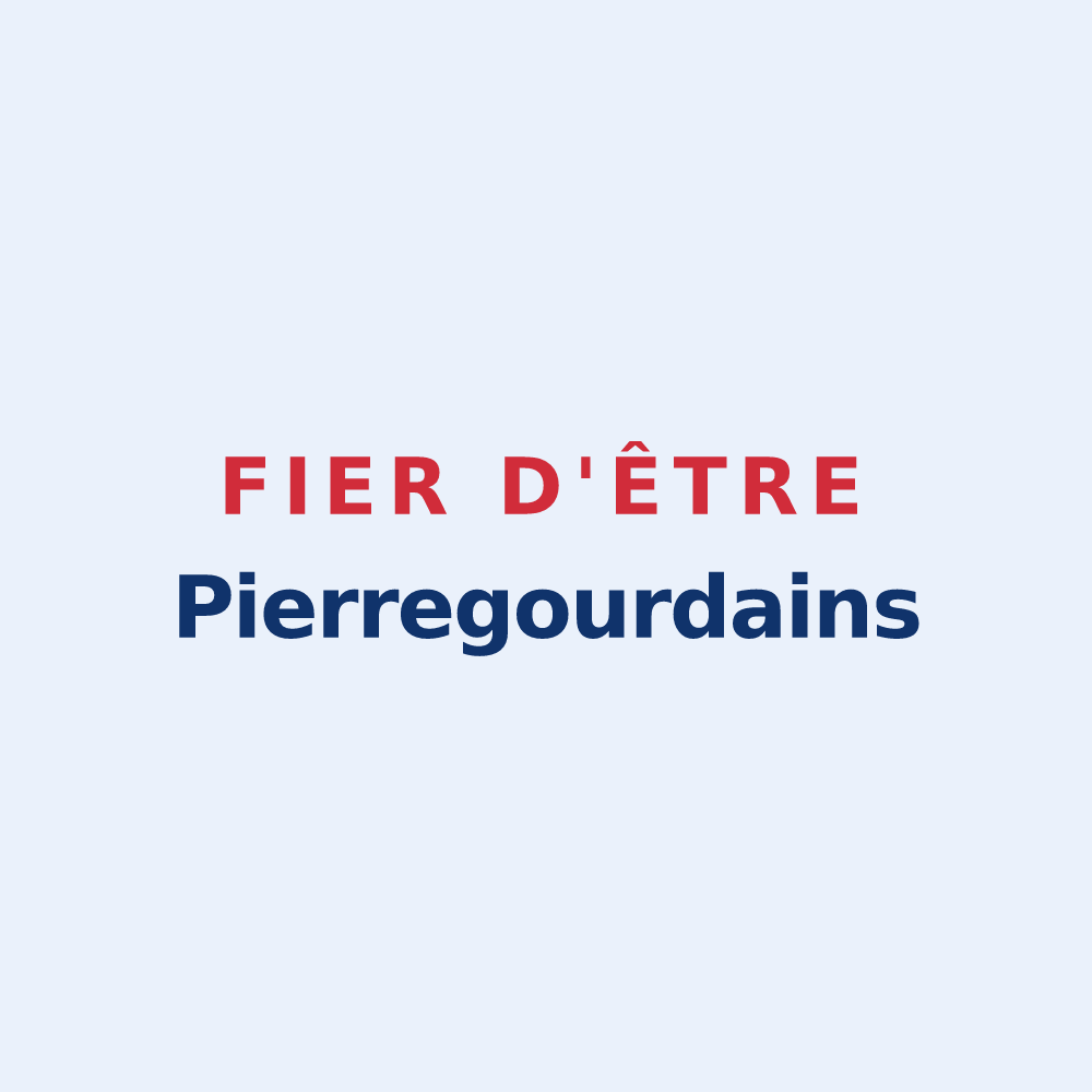 Sticker « Fier d'être Pierregourdains » — design pour Gilhac-et-Bruzac