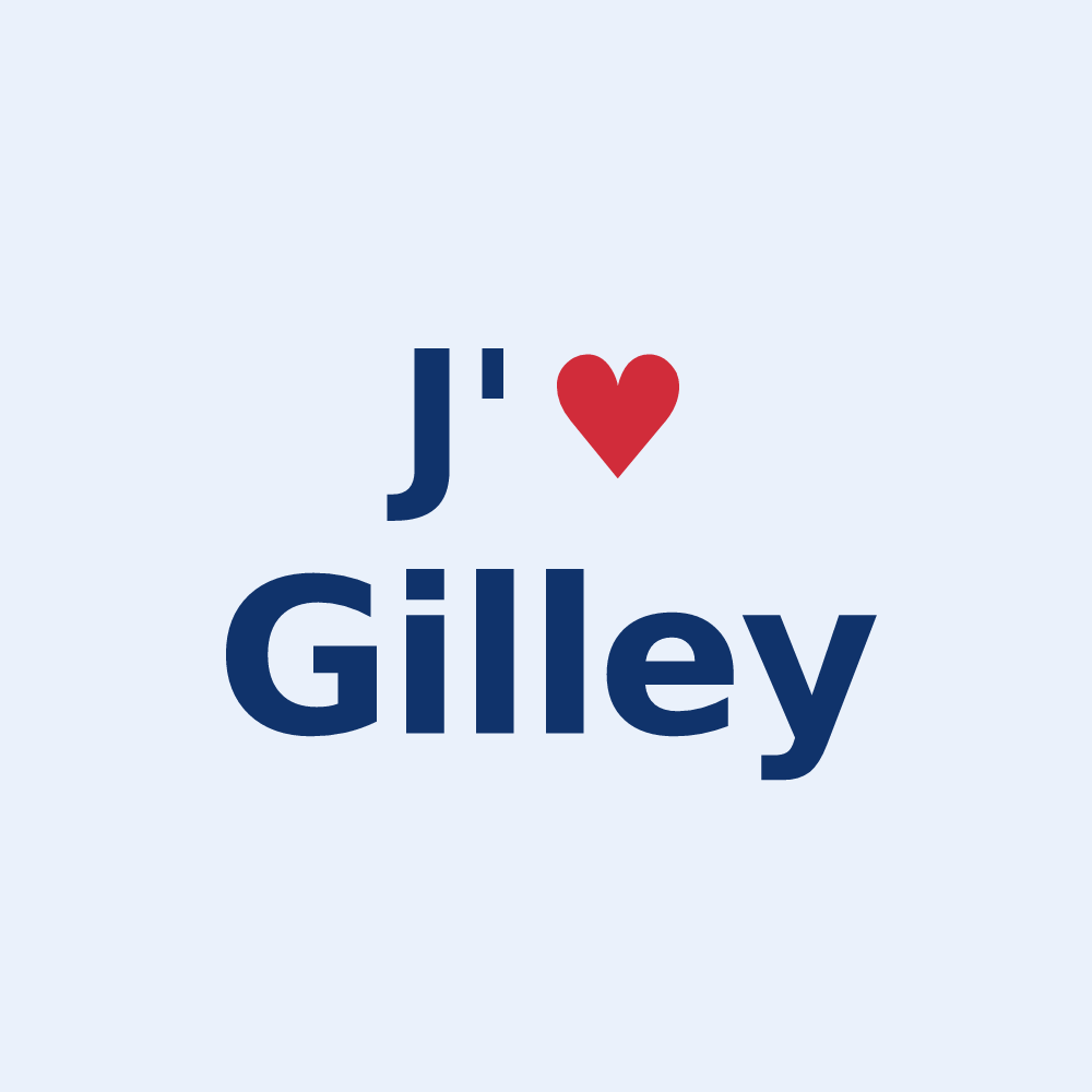 Sticker personnalisé Gilley — design J'aime Gilley