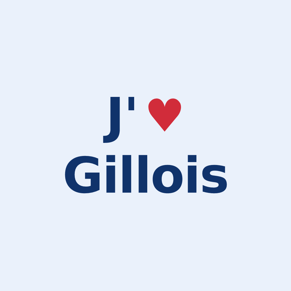 Sticker personnalisé Gillois — design J'aime Gillois