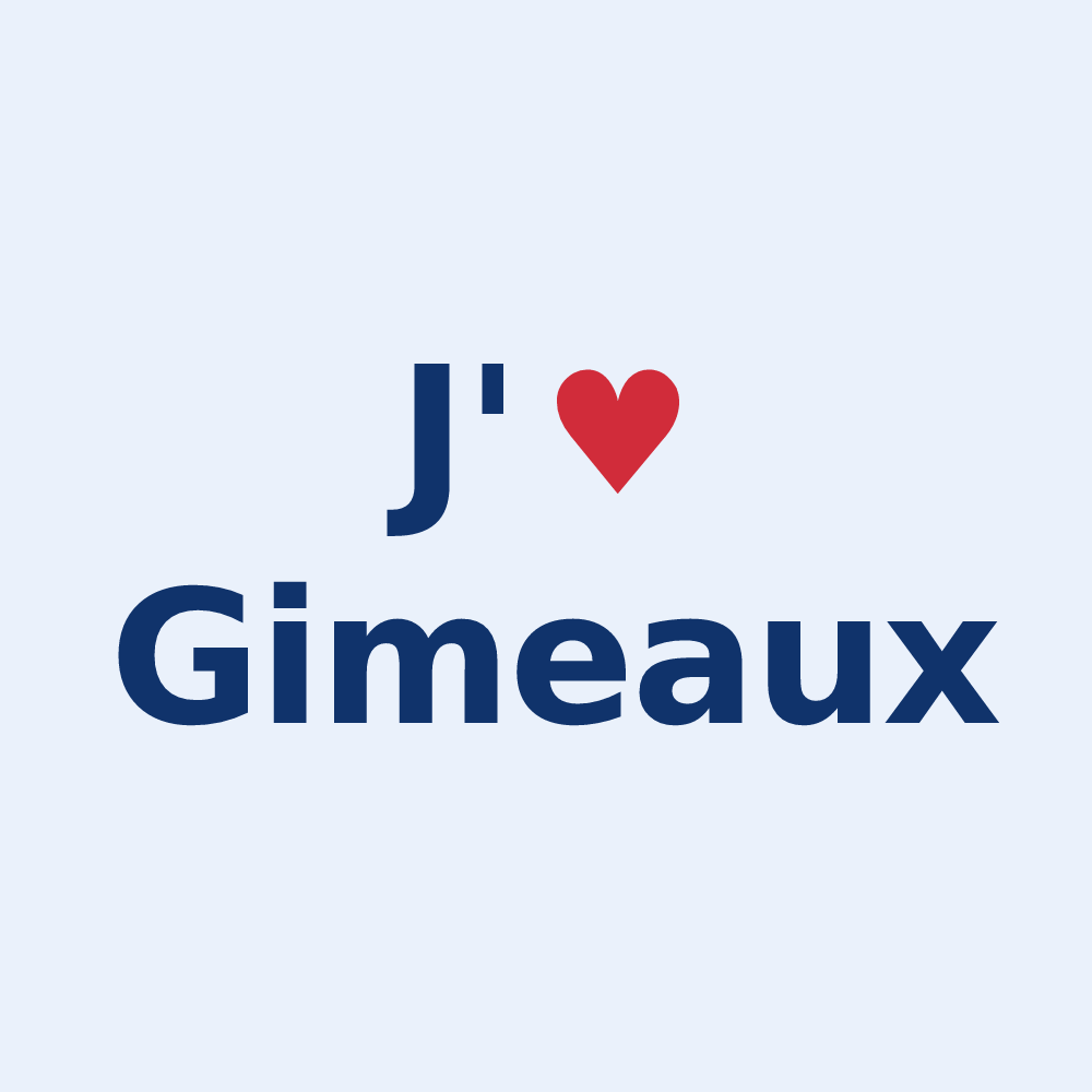 Sticker personnalisé Gimeaux — design J'aime Gimeaux