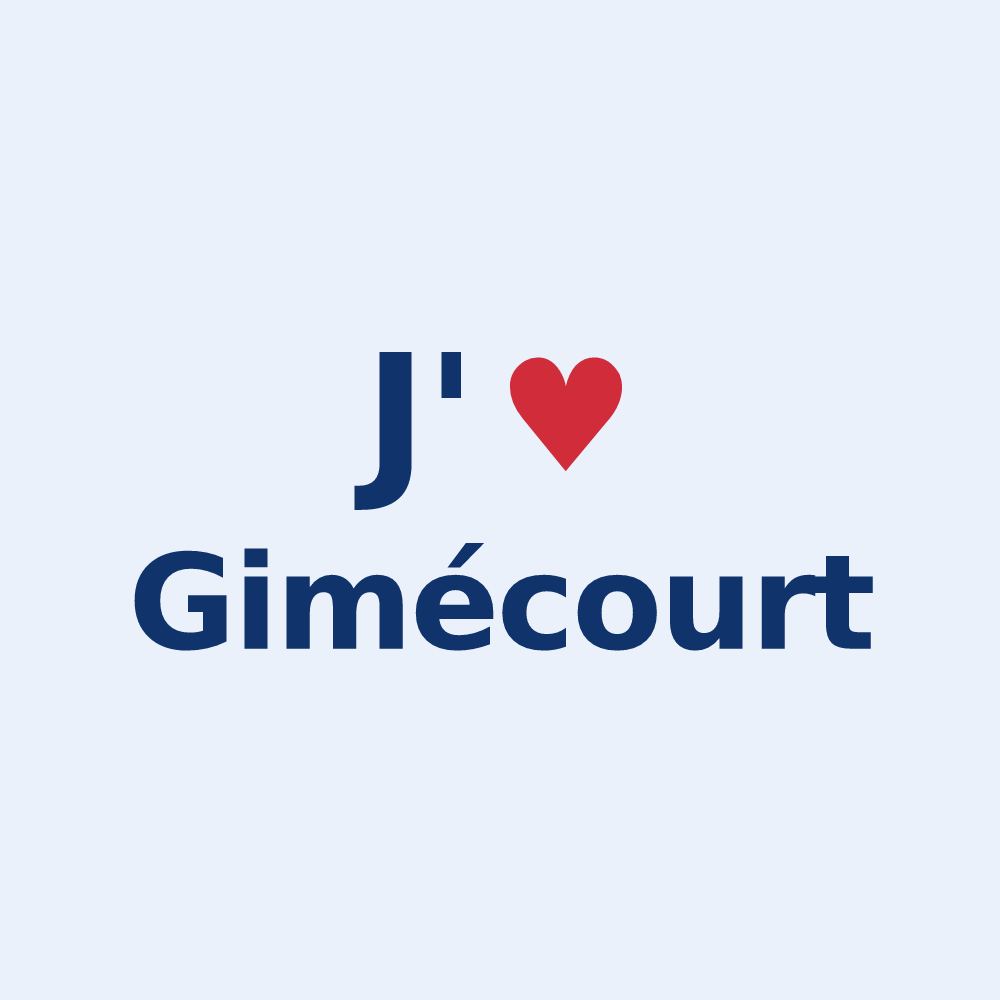 Sticker personnalisé Gimécourt — design J'aime Gimécourt