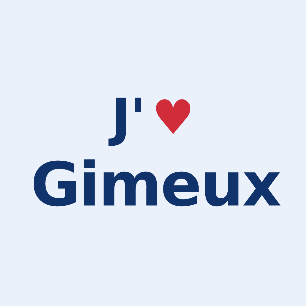 Sticker personnalisé Gimeux — design J'aime Gimeux
