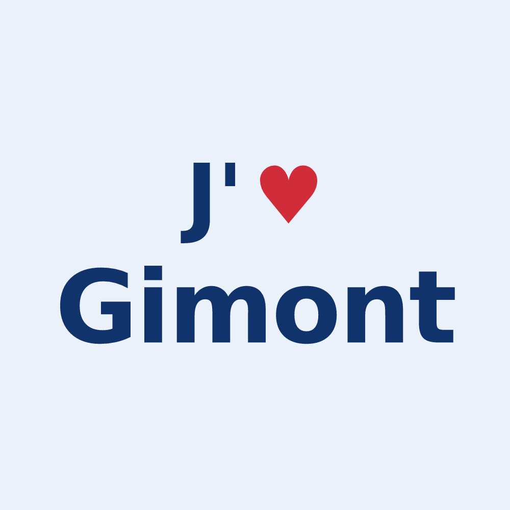 Sticker personnalisé Gimont — design J'aime Gimont