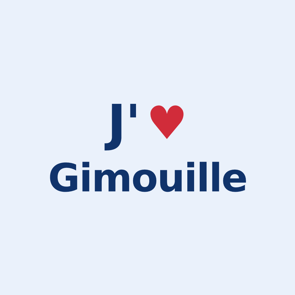 Sticker personnalisé Gimouille — design J'aime Gimouille