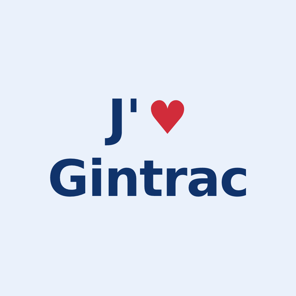 Sticker personnalisé Gintrac — design J'aime Gintrac