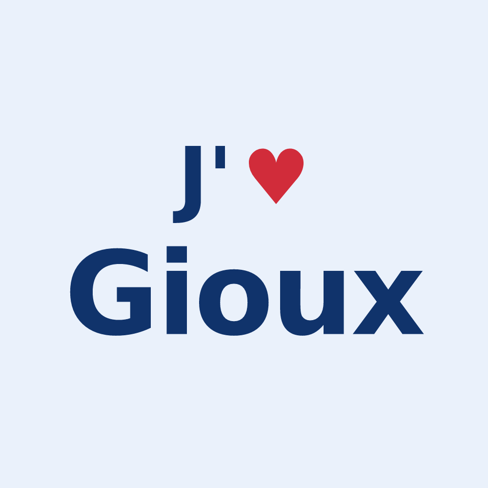 Sticker personnalisé Gioux — design J'aime Gioux