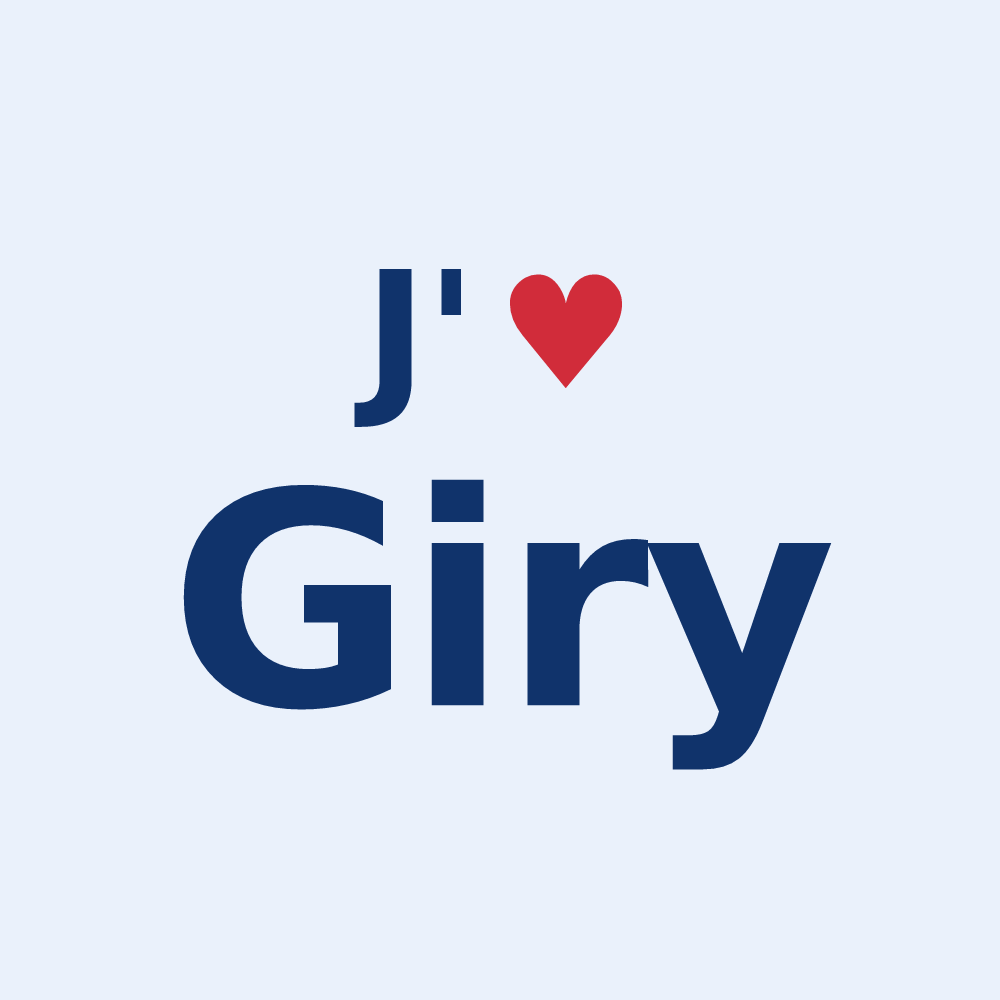 Sticker personnalisé Giry — design J'aime Giry