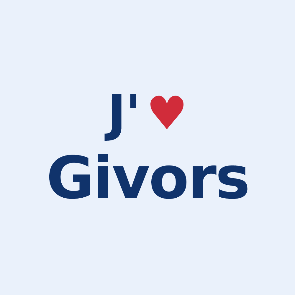 Sticker personnalisé Givors — design J'aime Givors